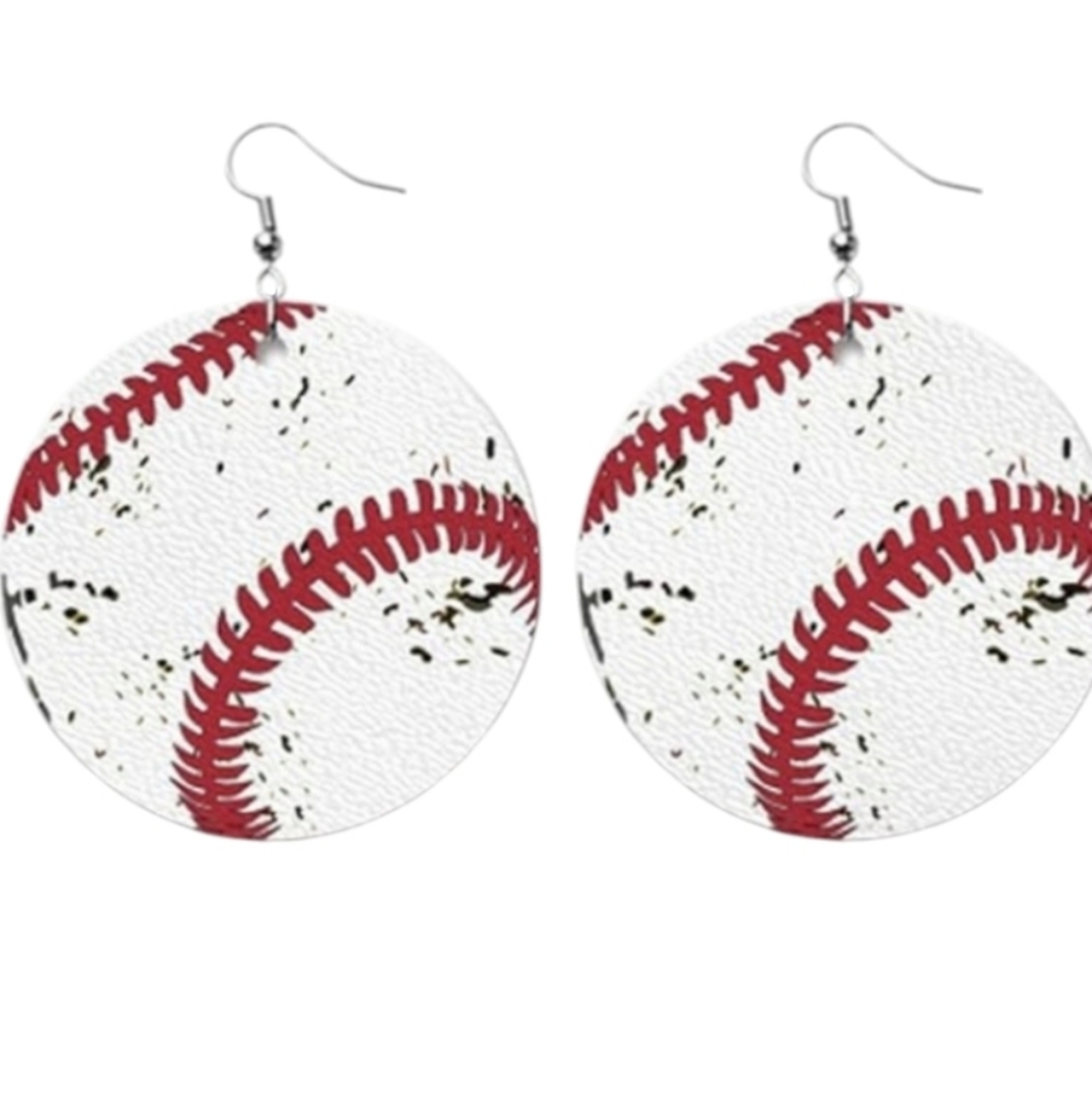 Baseball or softball earrings